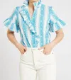 Mille Vanessa Top In Aqua Jaipur In Multi