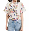 Mille Vanessa Top In Persian Rose In White