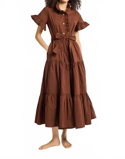 Mille Victoria Dress In Chocolate In Brown