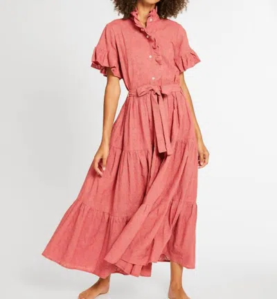 Mille Victoria Eyelet Dress In Rosewood In Pink