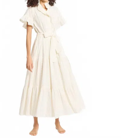 MILLE VICTORIA MAXI DRESS IN IVORY EYELET
