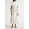 Mille Victoria Ruffle Front Dress In White