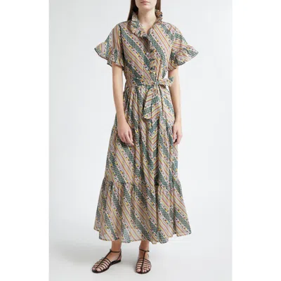 Mille Victoria Ruffle Front Dress In Neutral