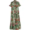 Mille Victoria Ruffle Front Dress In Garden Stripe