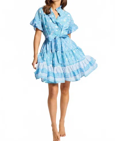 Mille Violetta Dress In Charleston Floral In Blue