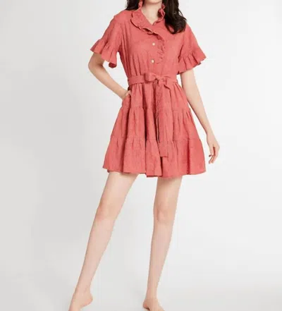 Mille Violetta Eyelet Dress In Rosewood In Pink