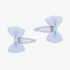 MILLEDEUX GIRLS PALE BLUE BOW HAIR CLIPS (2 PACK)