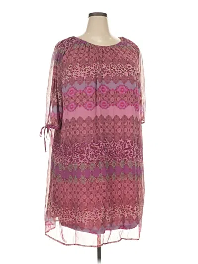 Pre-owned Millenium Casual Dress In Burgundy