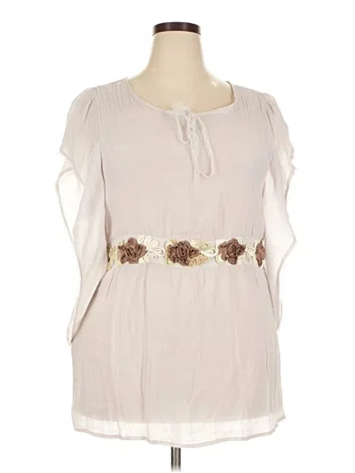 Pre-owned Millenium Sleeveless Blouse In Tan