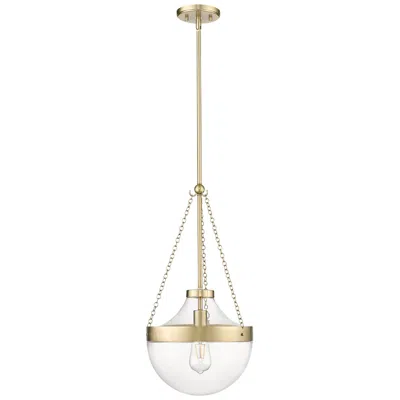 Millennium Lighting Clarra 1-light Pendant In Modern Gold