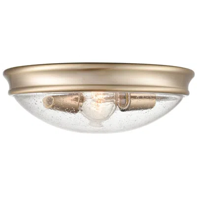 Millennium Lighting 2 Light Flush Mount Fixture In Modern Gold
