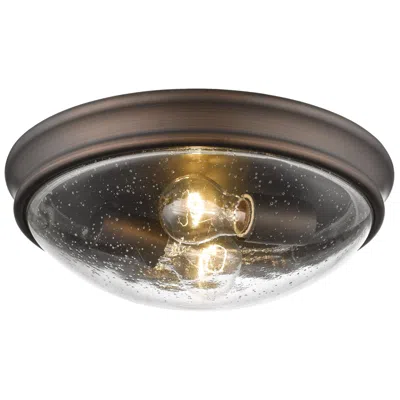 Millennium Lighting 2-light Indoor Flushmount In Rubbed Bronze