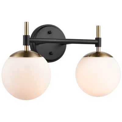 Millennium Lighting 2-light Matte Black/modern Gold Bathroom Vanity Light