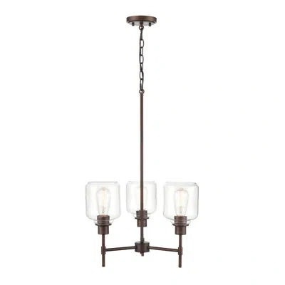 Millennium Lighting 3 - Light Unique Tiered Chandelier In Rubbed Bronze