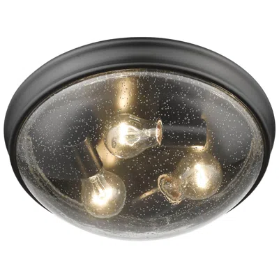 Millennium Lighting 3-light Indoor Flushmount In Matte Black