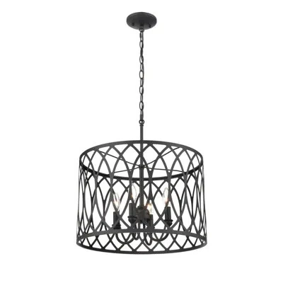 Millennium Lighting 4 Light 18 In. Matte Black Pendant