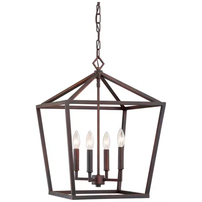 Millennium Lighting 4 Light 24" Pendant Fixture In Rubbed Bronze