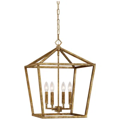 Millennium Lighting 4 Light 24" Pendant Fixture In Vintage Gold