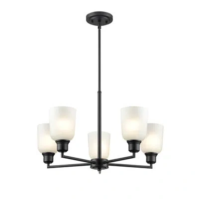 Millennium Lighting 5 Light 24 In. Matte Black Chandelier