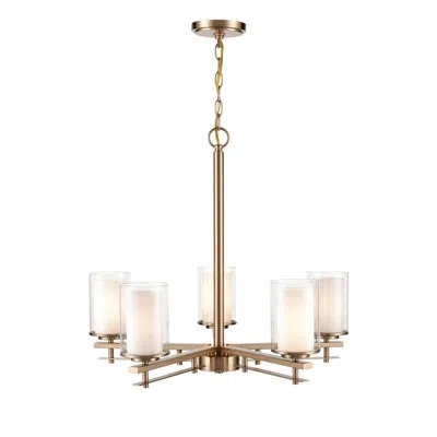 Millennium Lighting 5 - Light Unique Classic Chandelier In Modern Gold