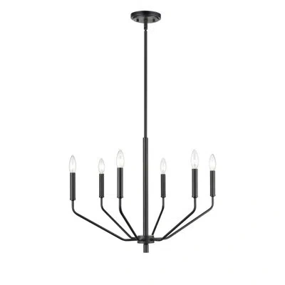 Millennium Lighting 6 Light 24 In. Matte Black Chandelier