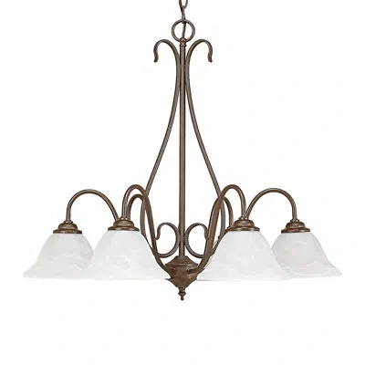 Millennium Lighting 6 - Light Shaded Classic / Traditional Chandelier In Bronze