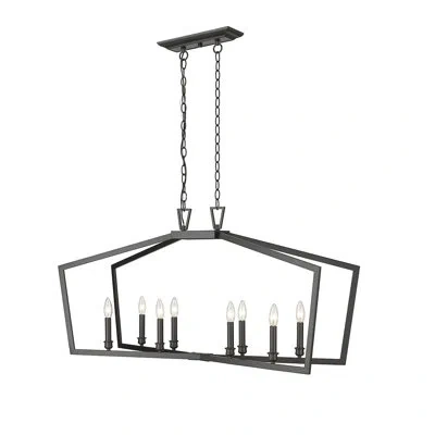 Millennium Lighting 8 - Light Kitchen Island Classic Chandelier In Black