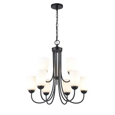 Millennium Lighting 9 - Light Unique Classic / Traditional Chandelier In Matte Black