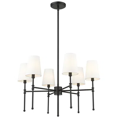 Millennium Lighting Adorra 25 3/4" Wide Matte Black 6-light Chandelier
