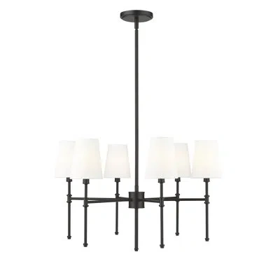 Millennium Lighting Adorra 30" Wide 8-light Chandelier - Polished Nickel In Matte Black
