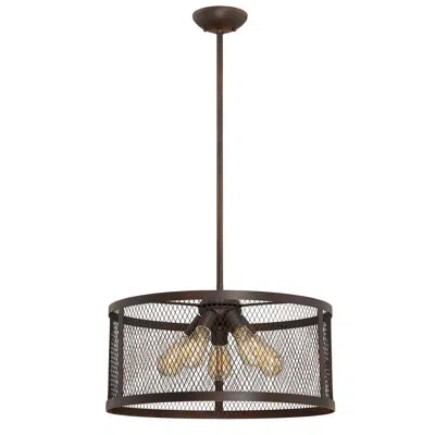 Millennium Lighting Akron 5-light Unique / Statement Drum Chandelier In Rubbed Bronze