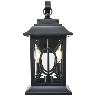 Millennium Lighting Allbert 2-light Outdoor Wall Sconce In Black