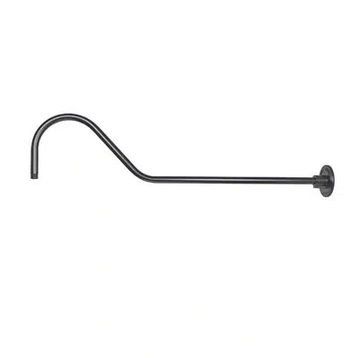 Millennium Lighting Aluminum Hanging Components Goose Neck Extension Rod In Aluminum Satin Black
