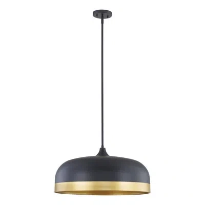 Millennium Lighting Amarra 4 Light Pendant Light With Steel Shade In Matte Black,gold