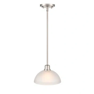 Millennium Lighting Amberle 1 Light 9.5 In. Pendant In Brushed Nickel