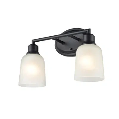 Millennium Lighting Amberle 2 Light Matte Black Bathroom Vanity Light