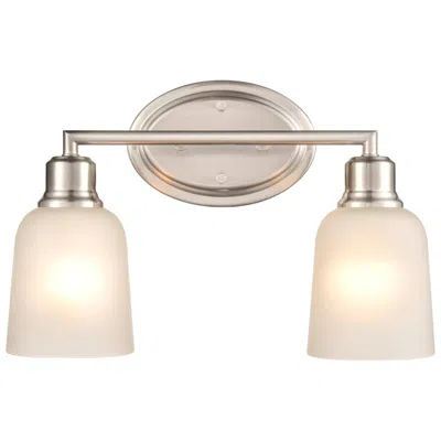 Millennium Lighting Amberle 2 Light Vanity Fixture In Brushed Nickel