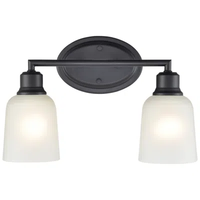Millennium Lighting Amberle 2 Light Vanity Fixture In Matte Black