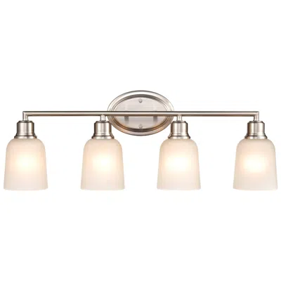 Millennium Lighting Amberle 28" Nickel 4-light Bathroom Fixture