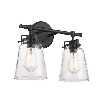 Millennium Lighting Amberose 2 Light Vanity Fixture In Matte Black