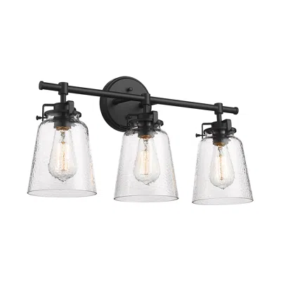 Millennium Lighting Amberose 3 Light Vanity Fixture In Matte Black