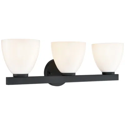 Millennium Lighting Apria 24" Wide 3-light Vanity In Matte Black