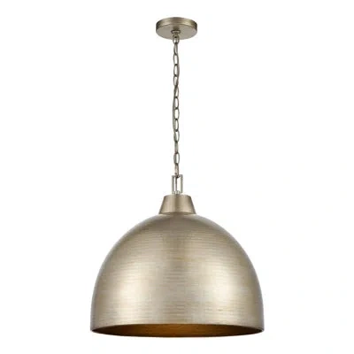 Millennium Lighting Arrco 3 Light Pendant Light In Antique Silver Leaf With Aluminum Shade