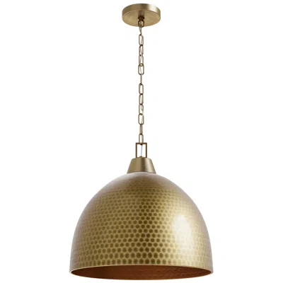 Millennium Lighting Arrco 3-light Pendant In Aged Brass