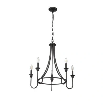 Millennium Lighting Artemis 5 - Light 26" Wide Chandelier In Matte Black