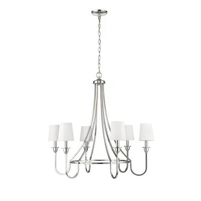 Millennium Lighting Artemis 6 - Light 30" Wide Candle Style Classic / Traditional Chandelier In Polished Nickel