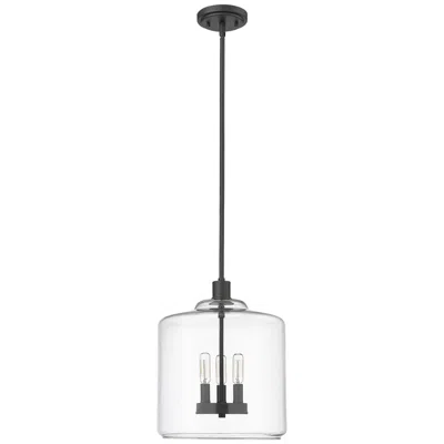 Millennium Lighting Asheville 12" Wide Matte Black 3-light Mini Pendant