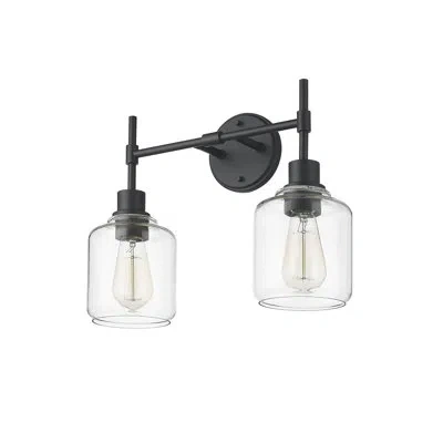 Millennium Lighting Asheville 2 - Light Dimmable Matte Black Vanity Light