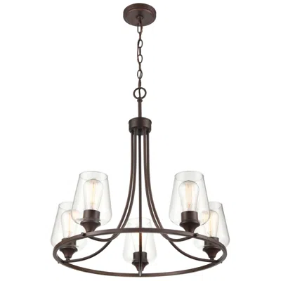 Millennium Lighting Ashford 25" Rubbed Bronze 5-light Ring Chandelier