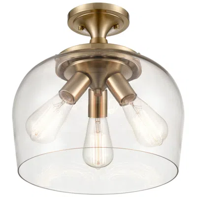 Millennium Lighting Ashford 3 Light Semi-flush Mount Modern Gold